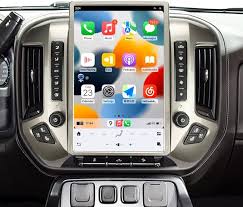 Tesla-style vertical touchscreen made for a Chevy Silverado dash